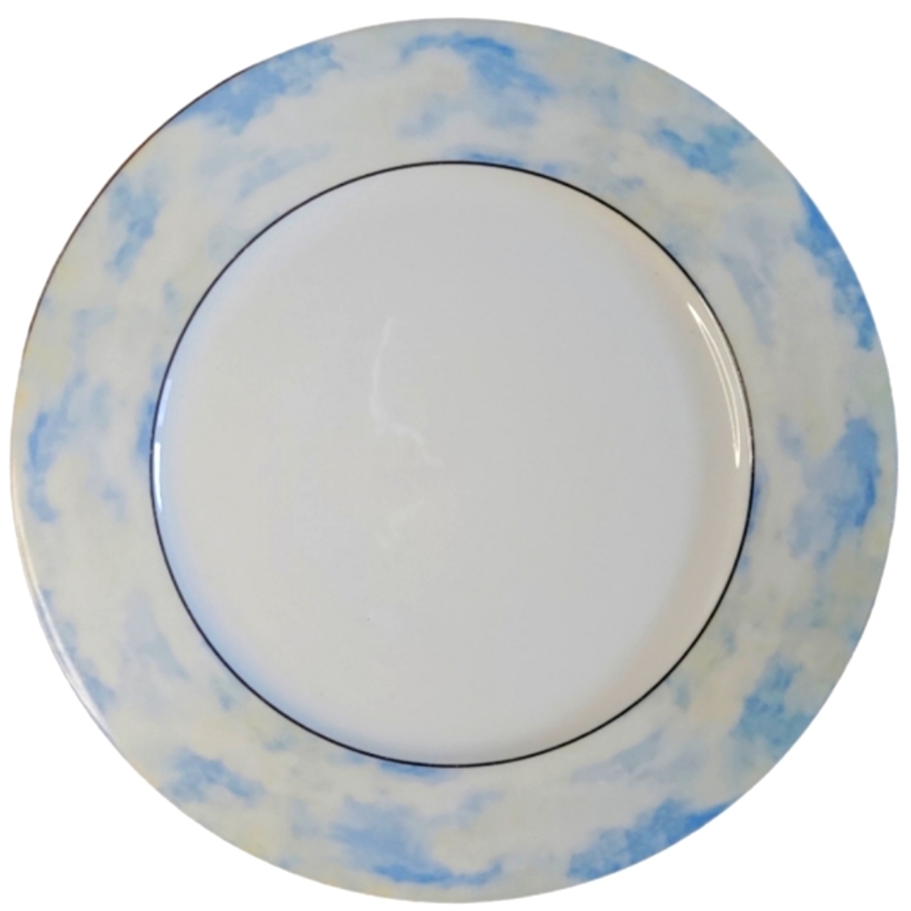 1 Vtg Dinner Plate American Atelier Monet #5151 Porcelain Blue Sky Clouds